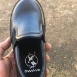 Swave Boys Black School Shoes